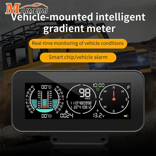 M60/M50 4x4 Off-Road GPS Smart Inclinometer – Digital Tilt & Pitch Angle Display HUD
