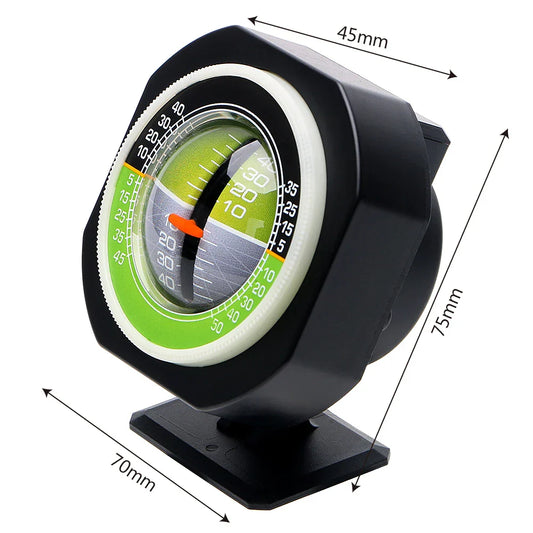 High-Precision Inclinometer Car Compass – LED Auto Slope Meter & Gradient Level Gauge